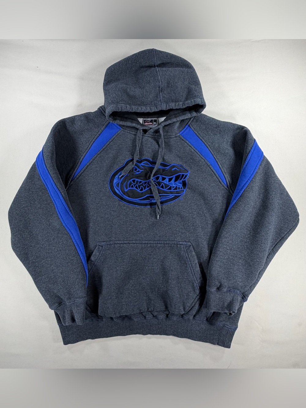 Vintage Florida Gators Hoodie Mens XL Gray / Blue  Embroidered Outerwear 757